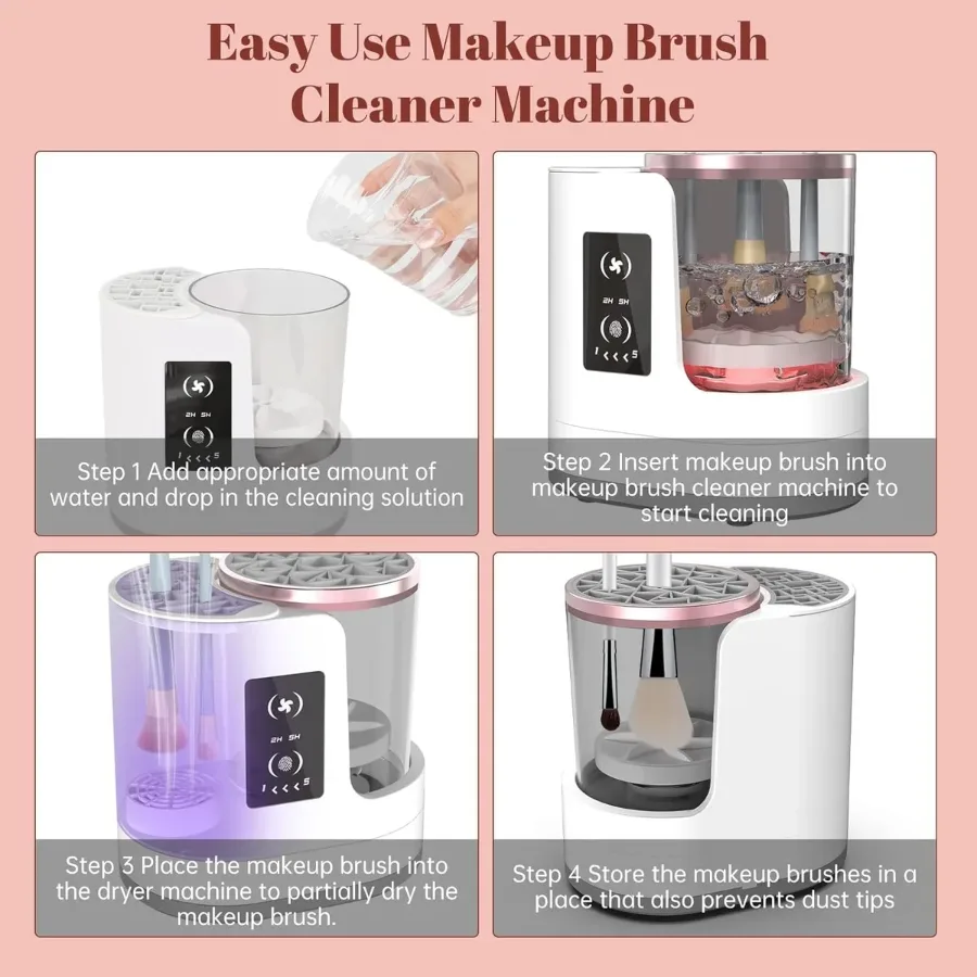 3 in 1 Portable USB Make up Brush Cleaner & Dryer & Holder — photo 3