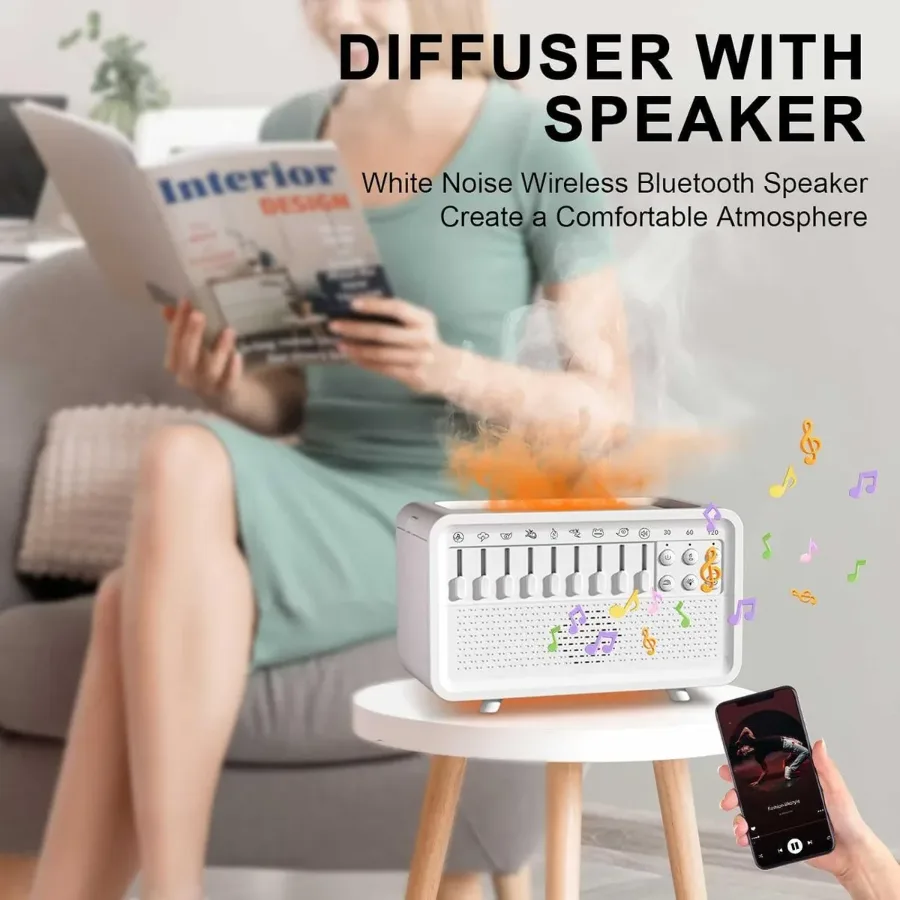 4 in 1 White Noise Sound Machine Humidifier Diffuser β photo 2