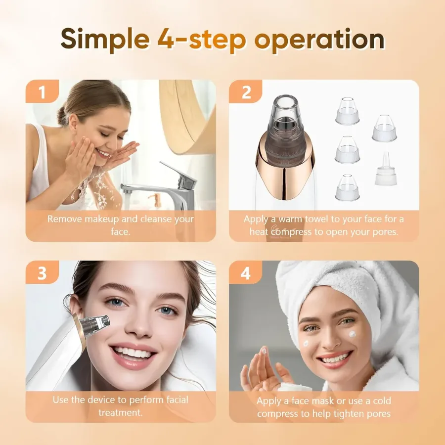 5 in 1 Rechargeable Blackhead Remover Facial Pore Cleaner Deep Cleaning — photo 3