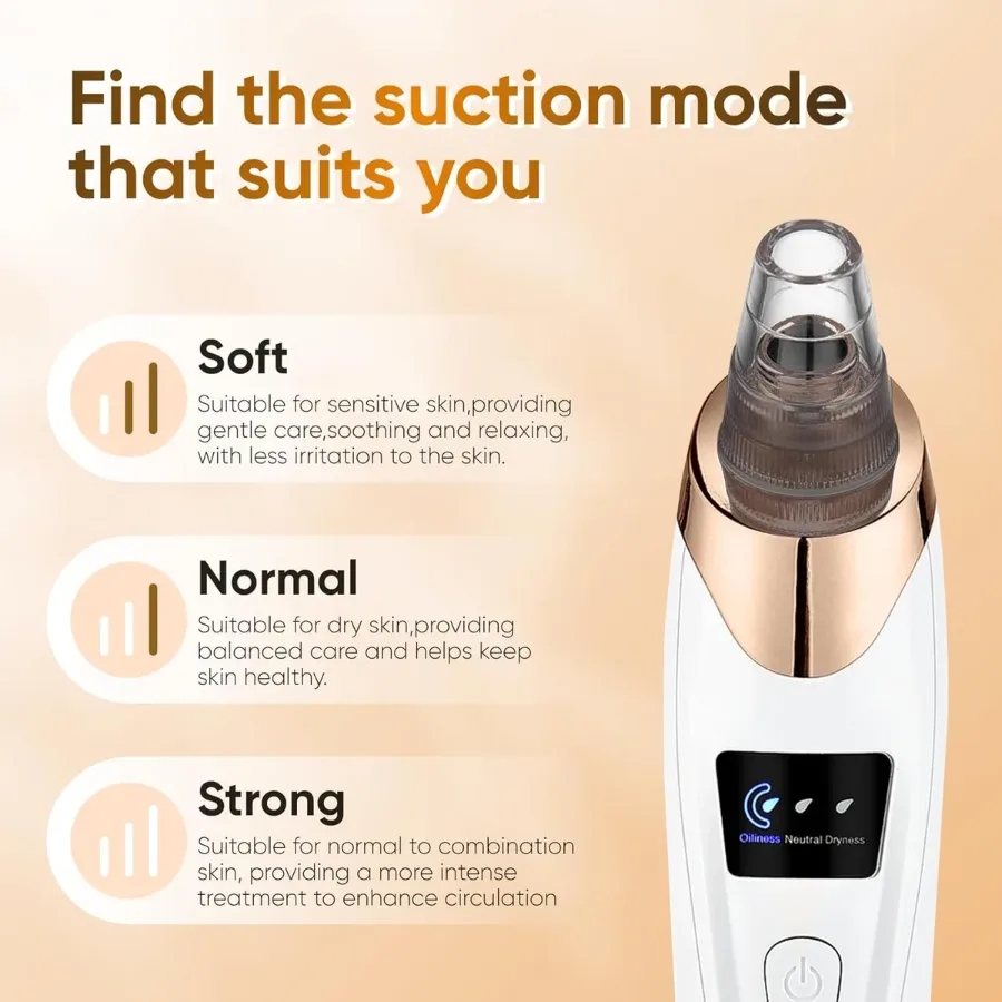 5 in 1 Rechargeable Blackhead Remover Facial Pore Cleaner Deep Cleaning β photo 5