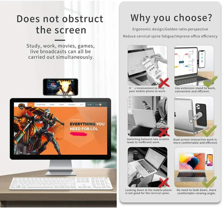 Magnetic Laptop Phone Holder — photo 4
