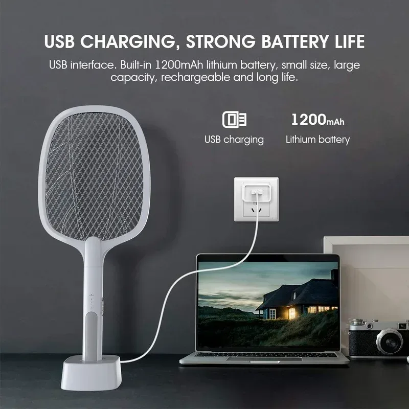 USB Rechargeable Electric Mosquito Swatter & Lamp – Fly Zapper — photo 5