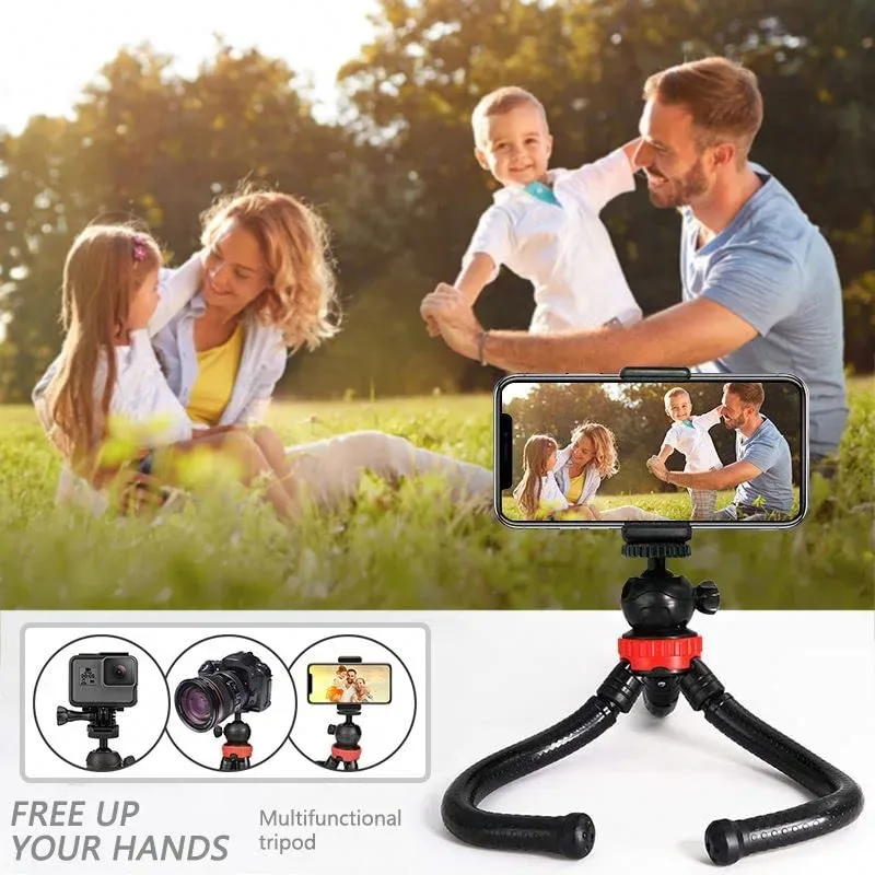 Flexible Octopus Tripod for Phone & Camera – Mini Tripod Travel Stand with Phone Clip Mount — photo 4