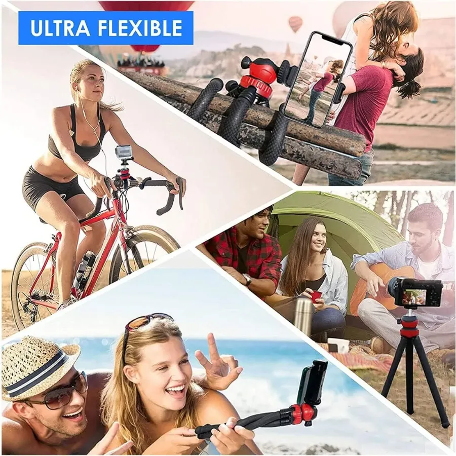 Flexible Octopus Tripod for Phone & Camera – Mini Tripod Travel Stand with Phone Clip Mount — photo 5