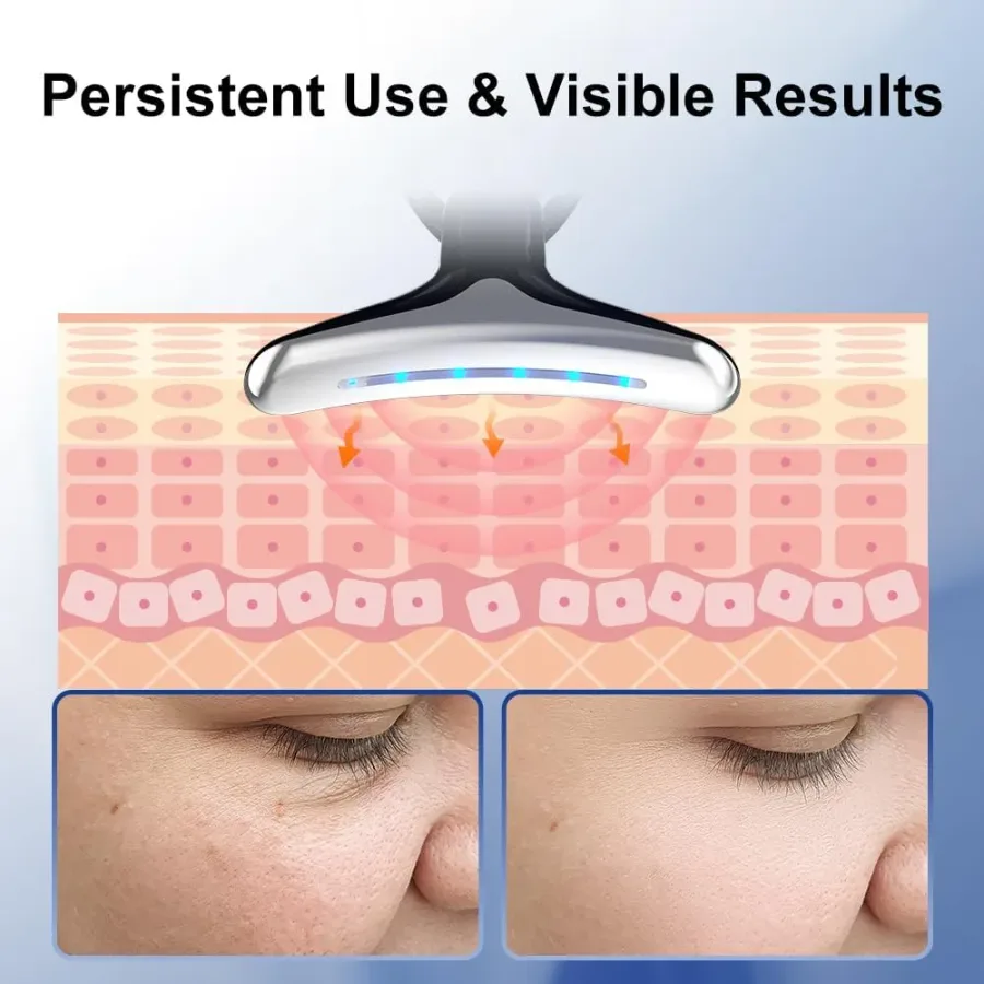 3 in 1 Vibration Face & Neck Massager – Triple-Action Anti-Wrinkle Device for Skin Tightening, Lifting & Smoothing — photo 5