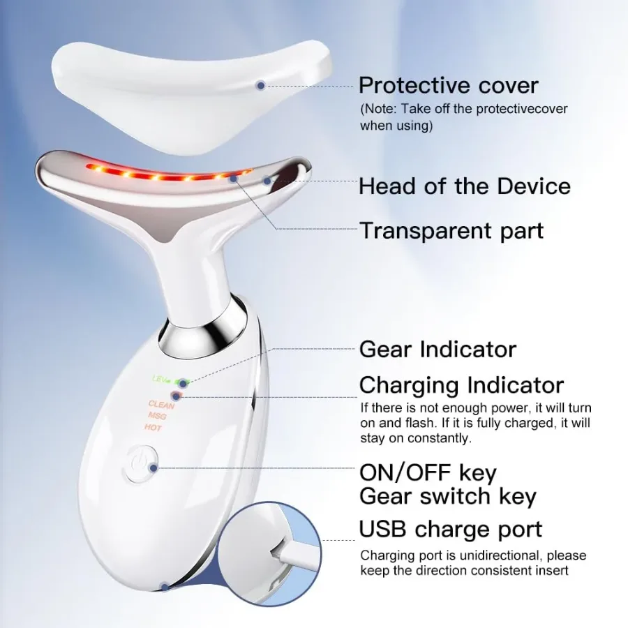 3 in 1 Vibration Face & Neck Massager – Triple-Action Anti-Wrinkle Device for Skin Tightening, Lifting & Smoothing — photo 6
