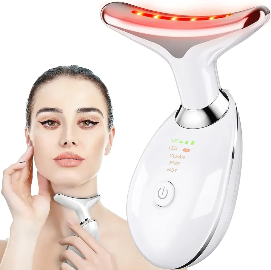 3 in 1 Vibration Face & Neck Massager – Triple-Action Anti-Wrinkle Device for Skin Tightening, Lifting & Smoothing