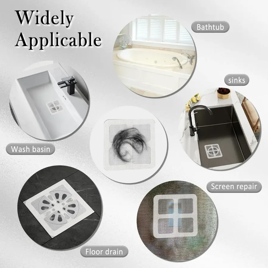 Set of 10 Anti-Clog Mesh Drain Filter – Hair & Insect Resistant Bathroom Screen — photo 4