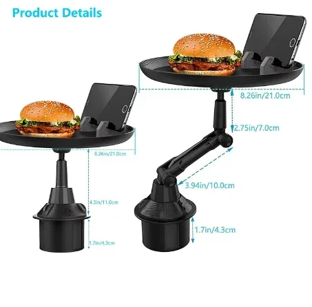 Tray Food for Car – Adjustable Car Tray Table And Phone Holder — photo 2