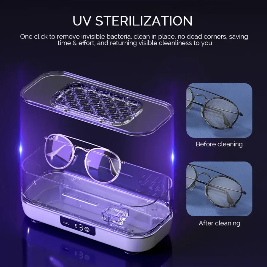 Ultrasonic Jewelry & Eyeglass Cleaner – High-Frequency Cleaning Bath for Jewelry, Makeup Brushes — photo 5