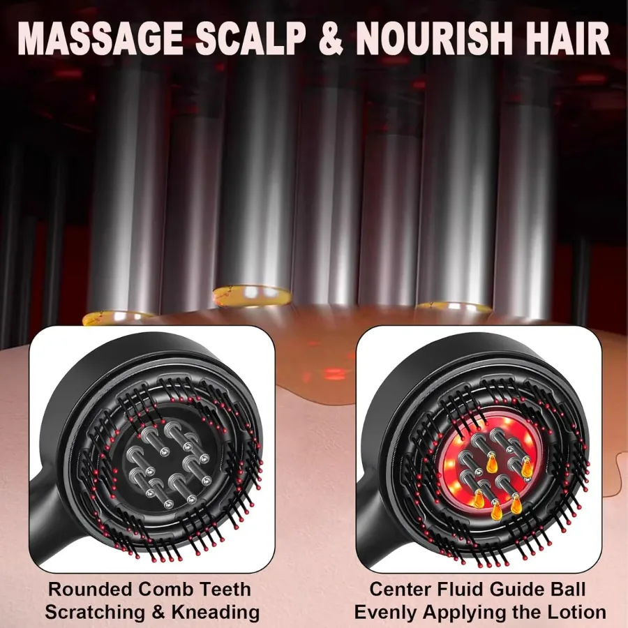 Laser Therapy Hair Growth Comb – Electric Scalp Massager & Hair Oil Applicator Waterproof — photo 4