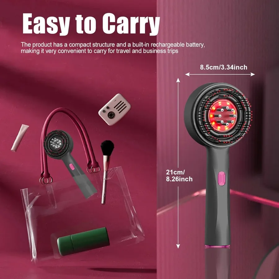 Laser Therapy Hair Growth Comb – Electric Scalp Massager & Hair Oil Applicator Waterproof — photo 6
