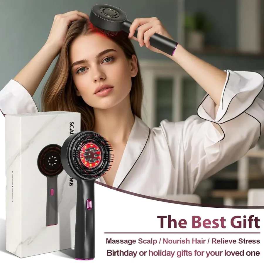 Laser Therapy Hair Growth Comb – Electric Scalp Massager & Hair Oil Applicator Waterproof — photo 8