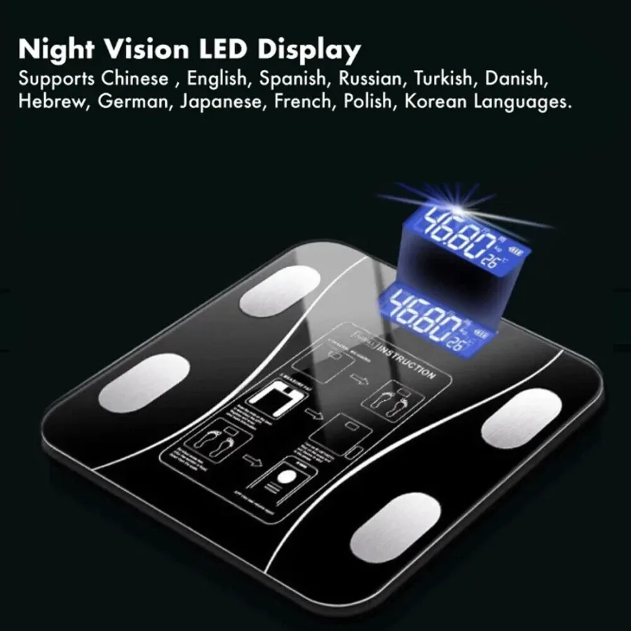 Sonifer Smart Digital Phone App Scale – Electronic Body Fat Scale with LED Display — photo 5