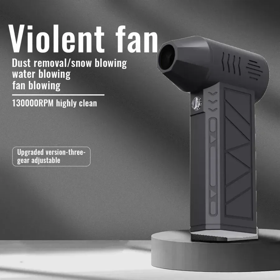 130,000 RPM Turbo Jet Fan - Handheld Air Blower & Vacuum with LED Power Display — photo 3