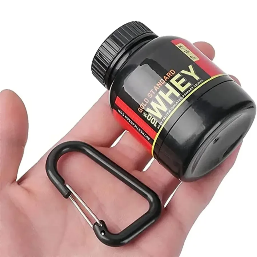 Protein Powder Container Portable 30ml Supplement Dispenser with Keychain | Easy-to-Use for Gym, Fitness & Travel — photo 3