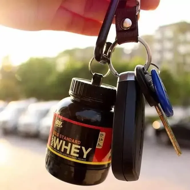 Protein Powder Container Portable 30ml Supplement Dispenser with Keychain | Easy-to-Use for Gym, Fitness & Travel — photo 4