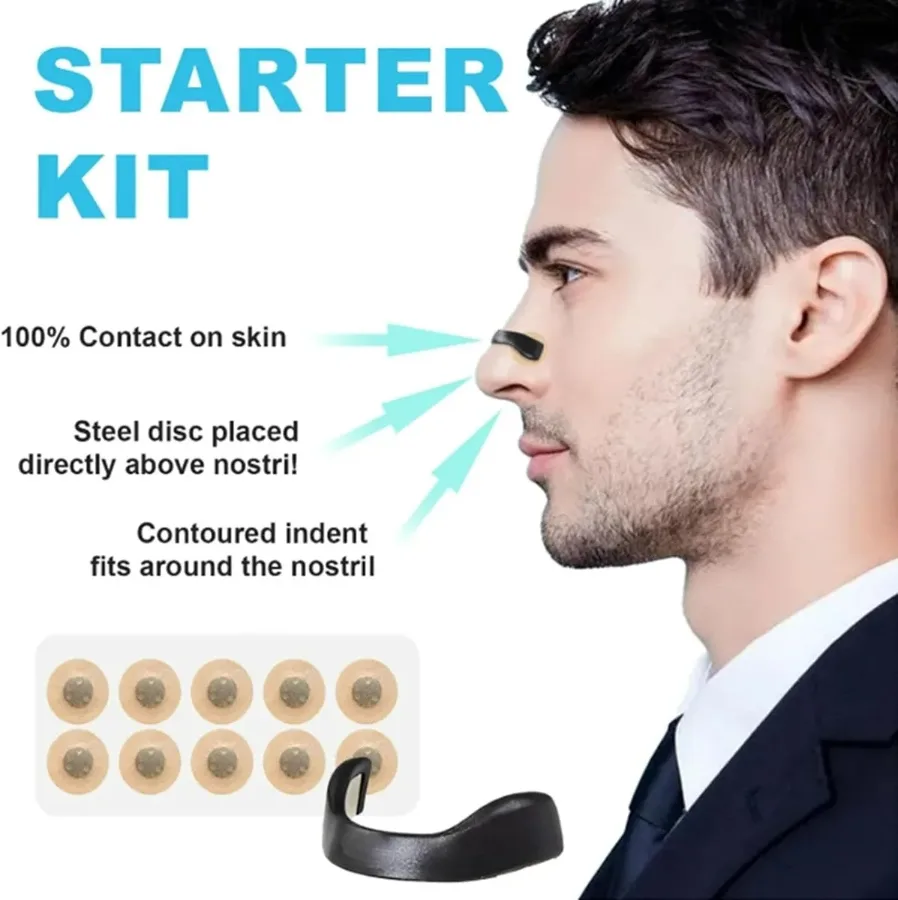 Magnetic Nasal Strips Snoring Relief Kit with Nose Clip - Breathing enhancer β photo 3