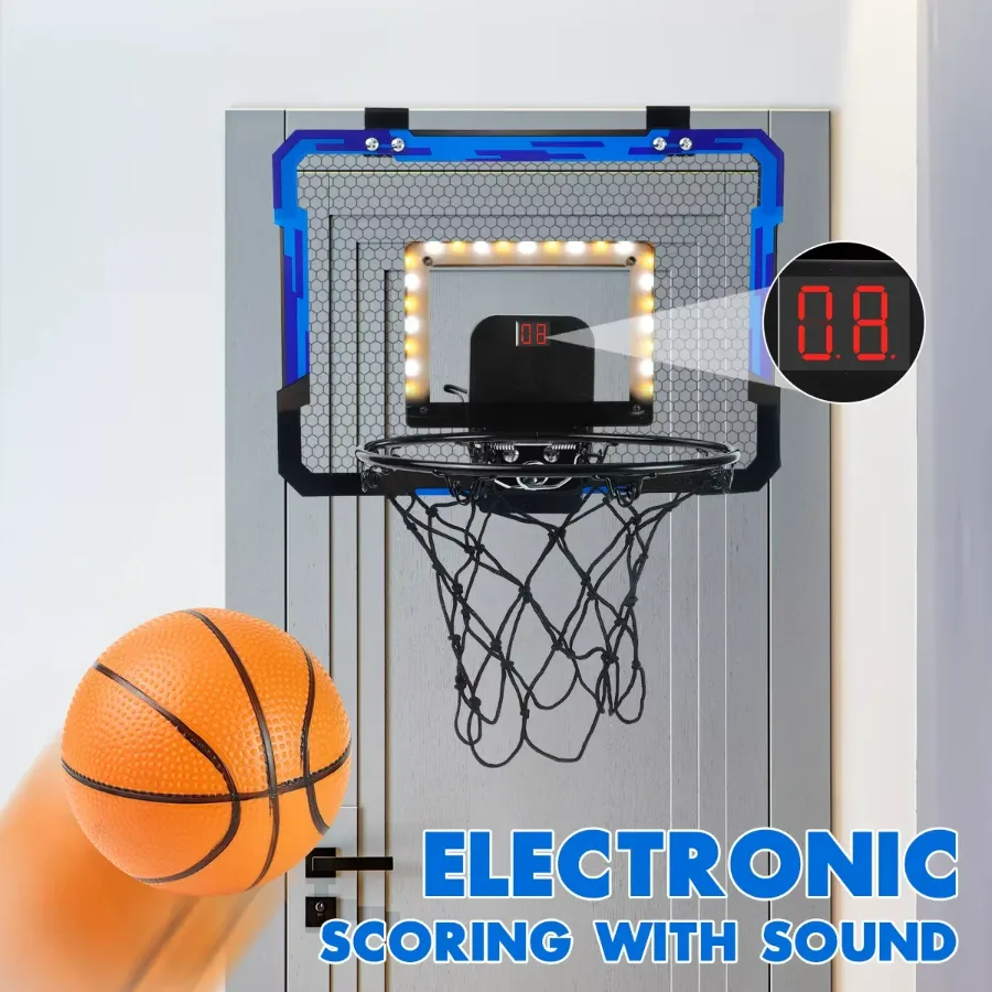 Mini Wall-Mounted Basketball Hoop with LED ScoreBall β photo 2