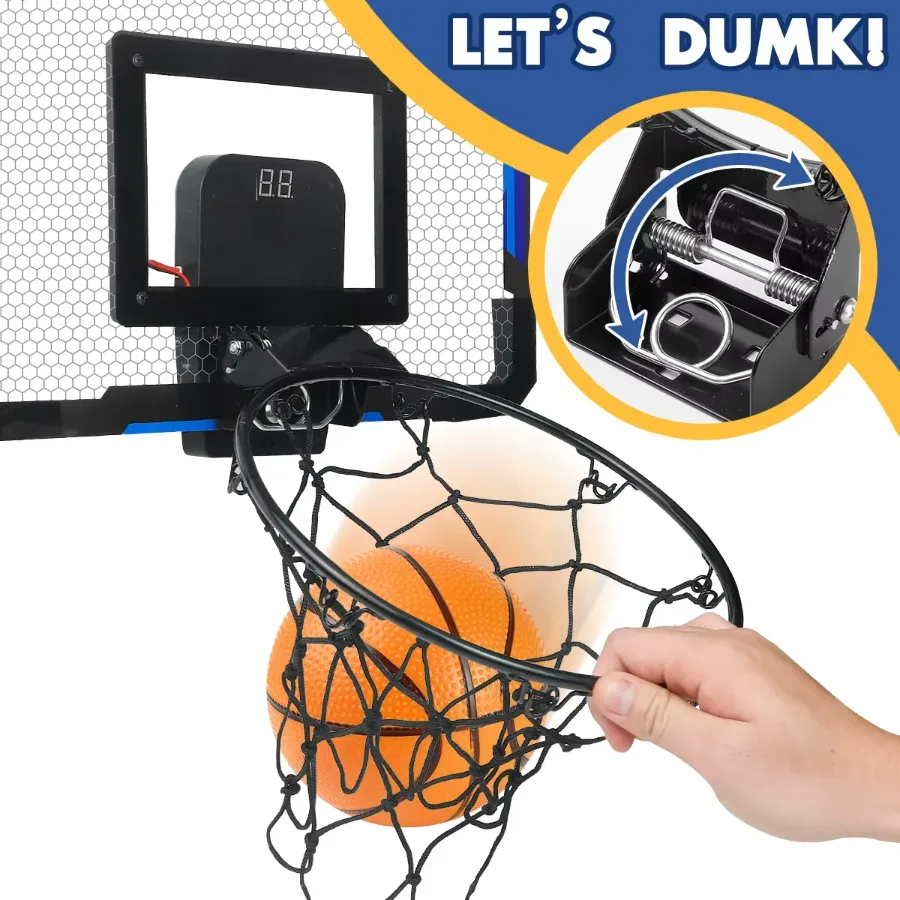 Mini Wall-Mounted Basketball Hoop with LED ScoreBall β photo 3