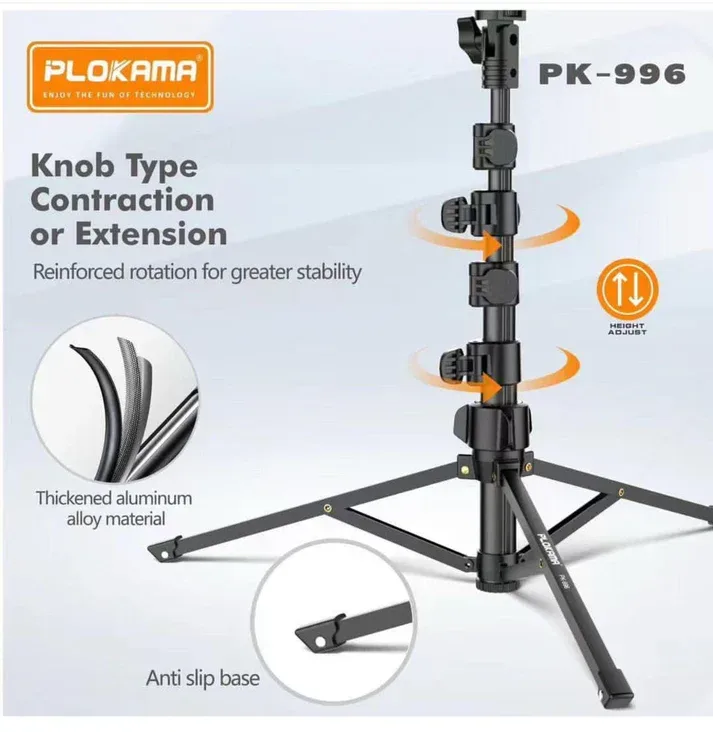 PLOKAMA PK996 Multifunctional Bluetooth Tripod with Remote 5.5F PK996 β photo 3