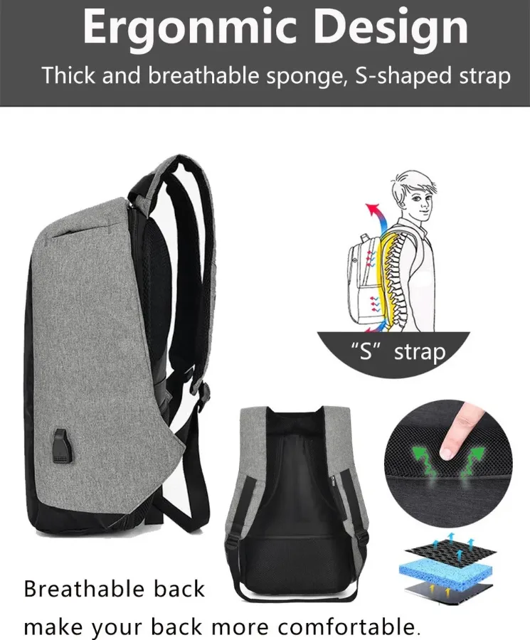 Material Anti-Theft Laptop Backpack, Size: 15.6 Inch β photo 10