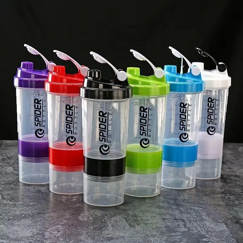 3 In 1 Spider Shaker Bottle 500ml Random Color β photo 5