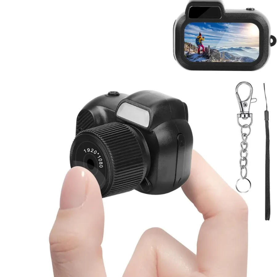 Mini Keychain Camera, 8MP, Supports SD Card Images, with Screen, Mini Digital Body Camera