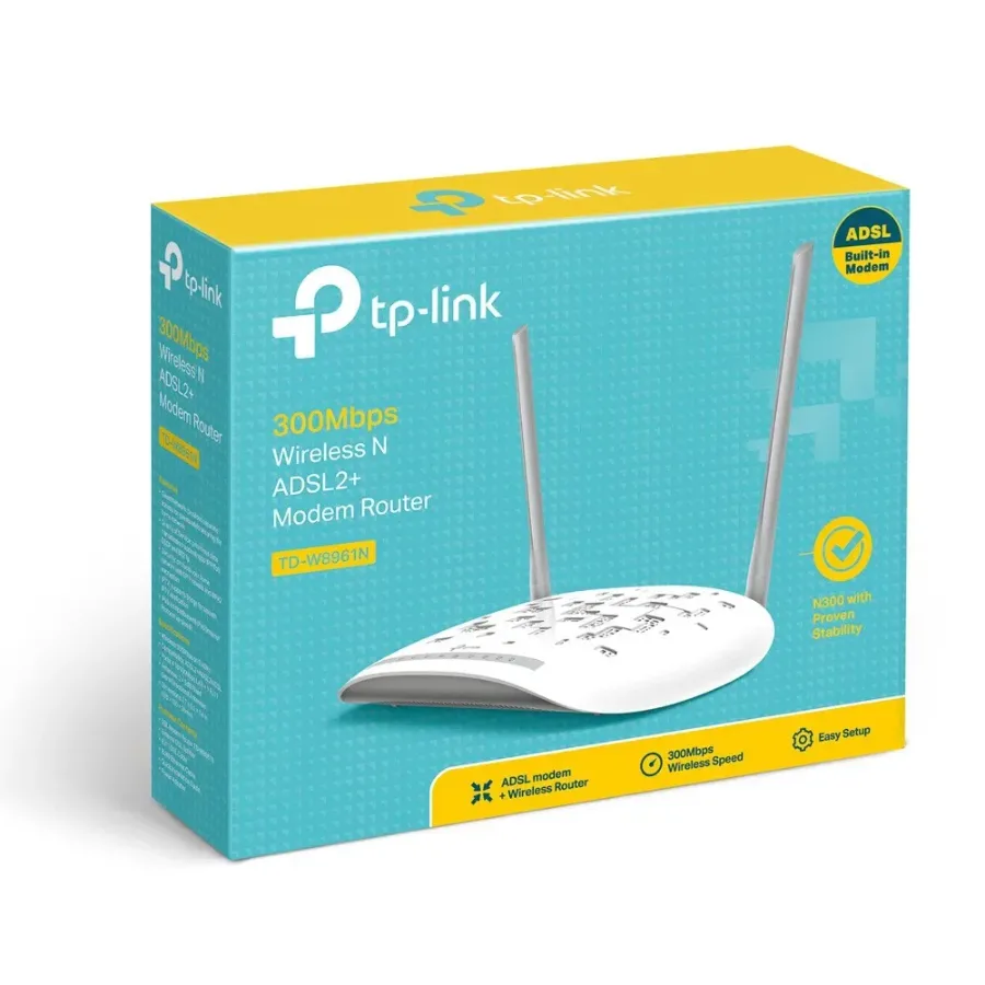 TP-LINK WIRELESS ROUTER 2 ANTENNA ADSL2+ TD-W8961N β photo 3