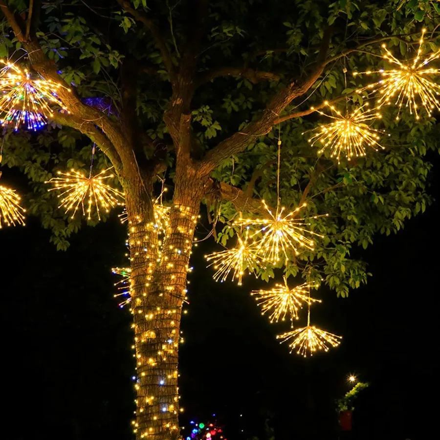 Christmas Starburst Light Lighted Ball 120 LED Firework Lights Twinkle Hanging Ball β photo 2