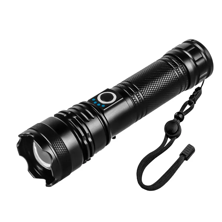 Coba Strong Light Flashlight USB Charging Telescopic Focusing Aluminum Alloy Flashlight β photo 3