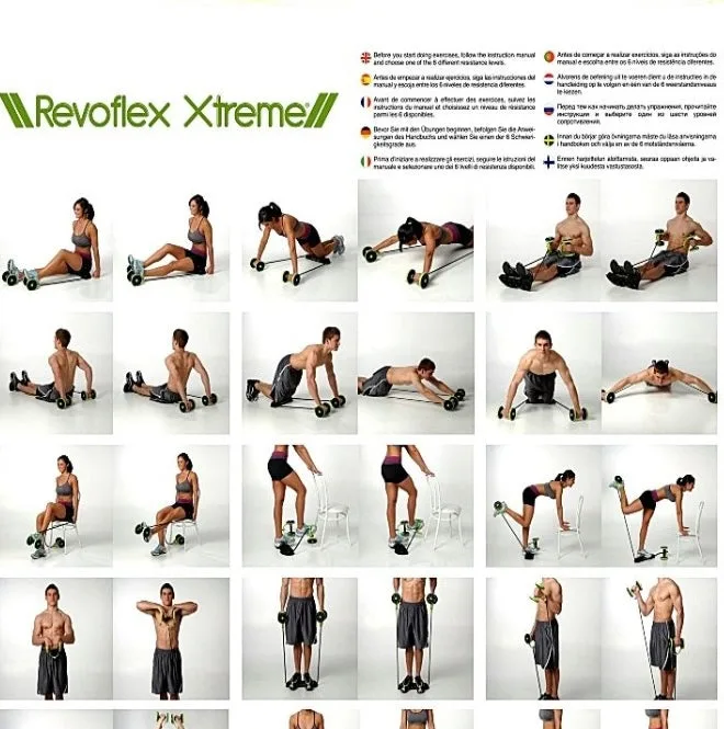 Revoflex Xtreme Abs Abdominal Exercise Wheel Body Strength Training Roller — photo 5
