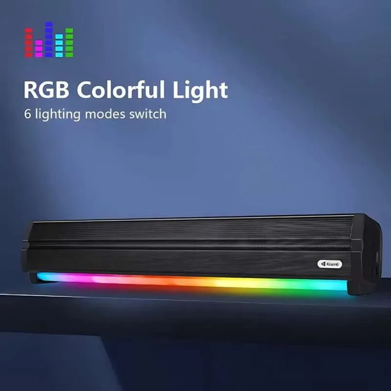Kisonli LED-802 RGB Wireless Bluetooth Speaker 5.3 Retro Sound bar β photo 2