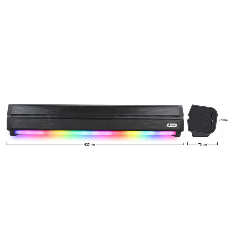 Kisonli LED-802 RGB Wireless Bluetooth Speaker 5.3 Retro Sound bar — photo 5