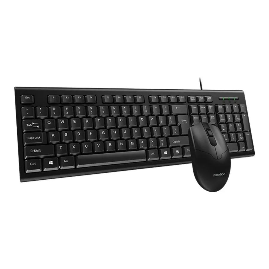 MEETION MT-C100 USB WIRED KEYBOARD AND MOUSE COMBO KIT FOR COMPUTER - BLACK β photo 2