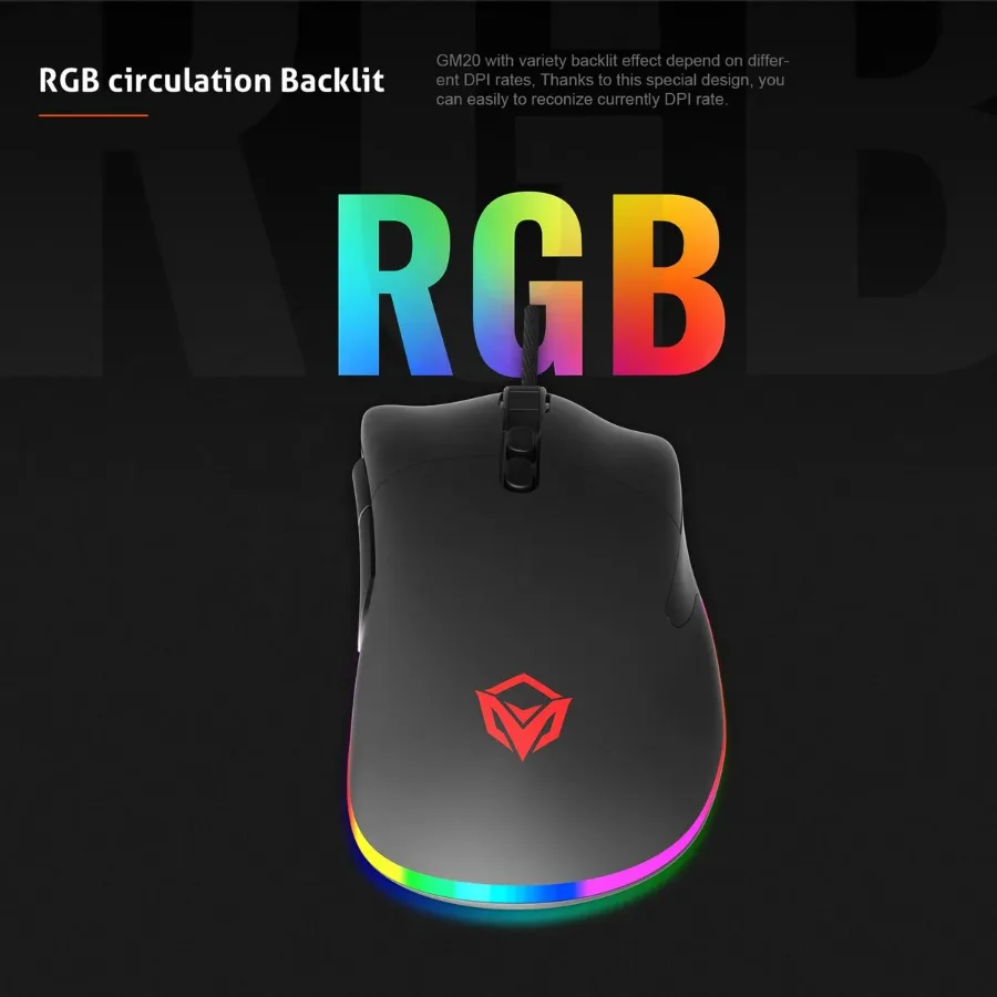 MEETION GM20 Optical Silent Wired Gaming Mouse — photo 3