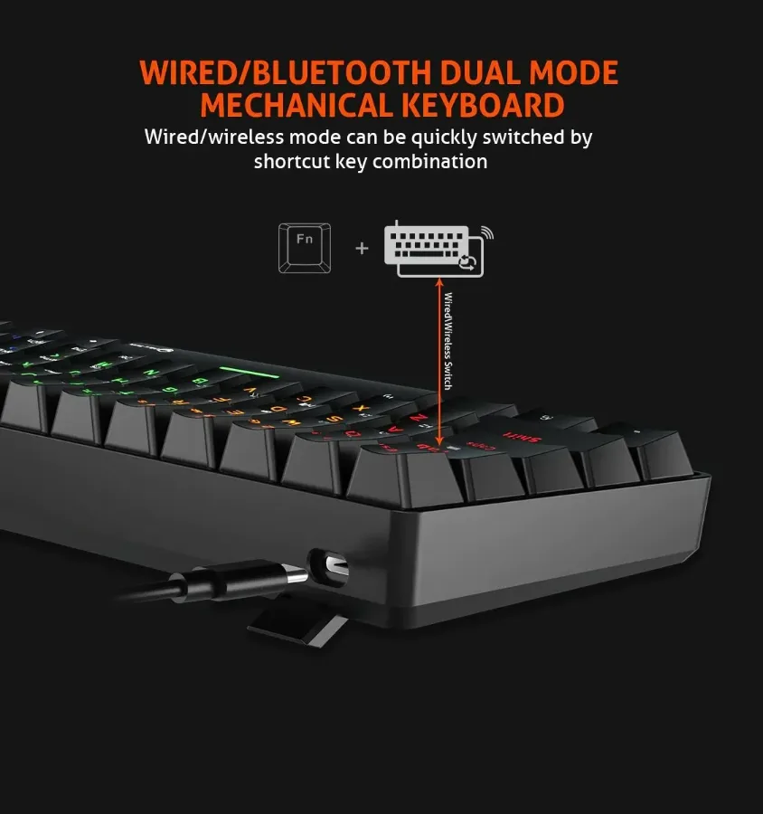 MEETION RGB Wired Mechanical Keyboard HESTIA - Black | MK005 — photo 3