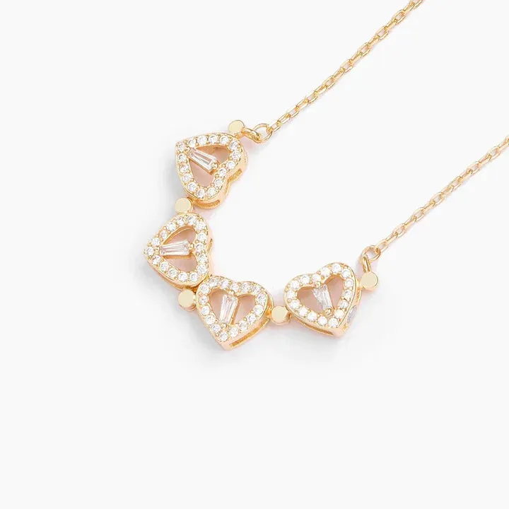 12 Eternal Roses Jewelry Gift Box + Magnetic Four Heart Necklace — photo 6
