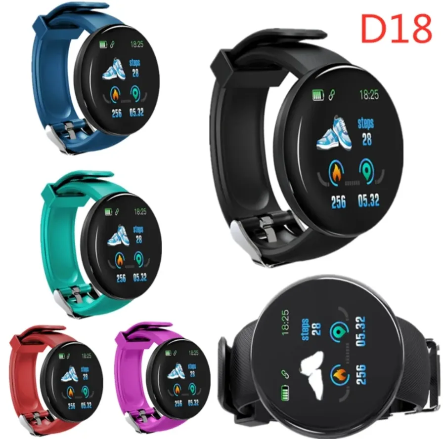 D18 Smart Watch Touch Screen, Heart Rate, Blood Oxygen, Blood Pressure, Compatible with Android and iOS β photo 2
