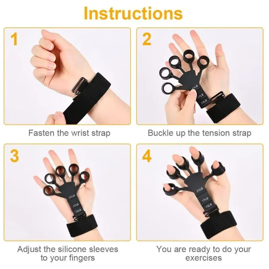 Hand Grip Strengthener - Adjustable Finger Exerciser and Finger Stretcher — photo 2