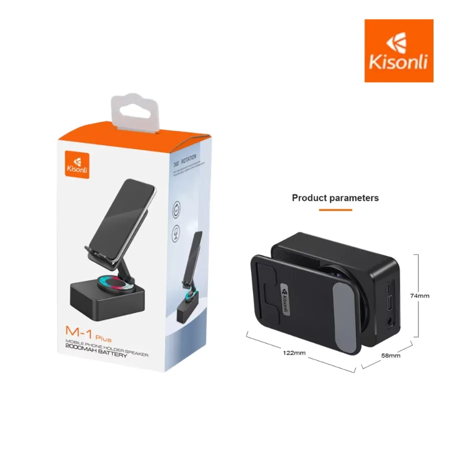 Kisonli M1PLUS Mini Portable Phone Holder Professional Wireless Speaker — photo 7