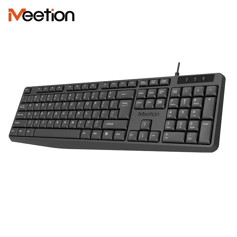 Meetion MT-K200 Economical Universal Waterproof 104 Keys USB Wired Office Keyboard