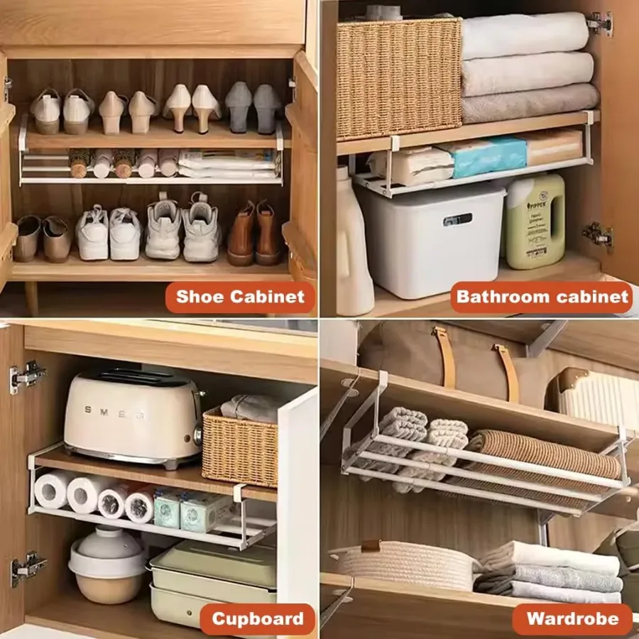 Expandable Shoe Rack Organizer - Adjustable Shoe Rack & Under Cabinet Shelf β photo 6