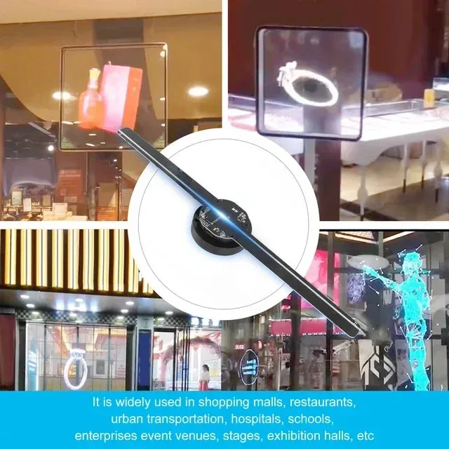 3D Holographic Projector Display Fan LED Hologram Player Lamp β photo 3
