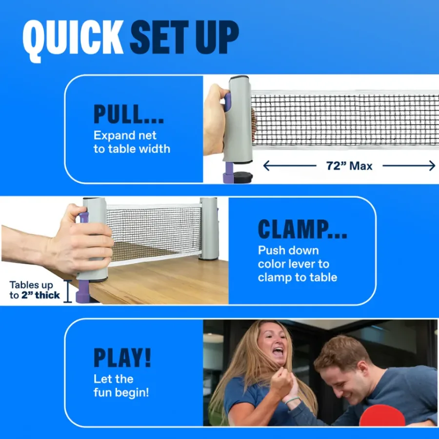 PingPong Game Set All-In-One Portable Tennis Set With Racket and balls β photo 4