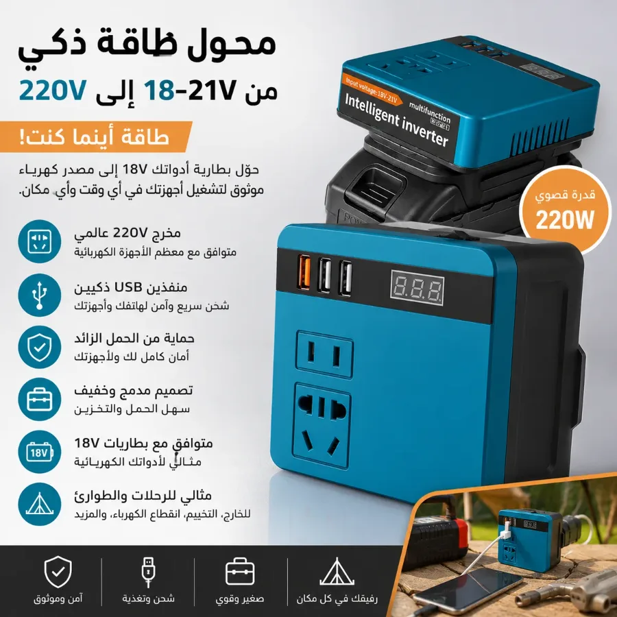 Multifunction Lithium Battery Inverter 21V TO 220V — photo 2