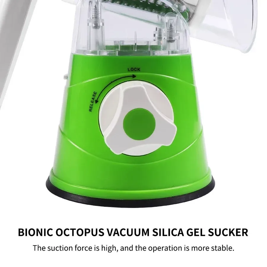 Tabletop Drum 3-in-1 Vegetable Cutter & Rotary Cheese Grater – Multifunctional Slicer with 3 Stainless Steel Blades for Vegetables, Fruits & Cheese — photo 7