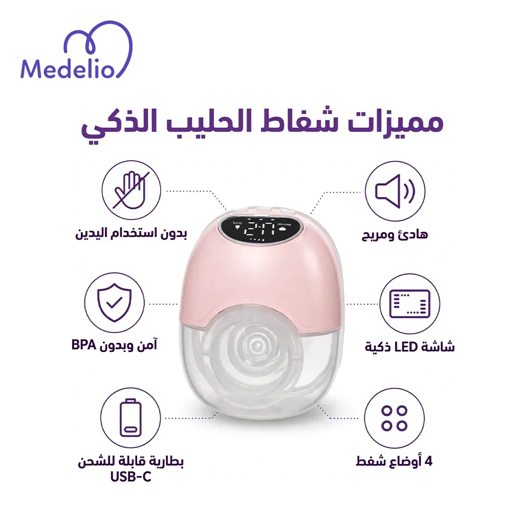 Wearable Rechargeable Electric Breast Pump for Women, - Pink β photo 5
